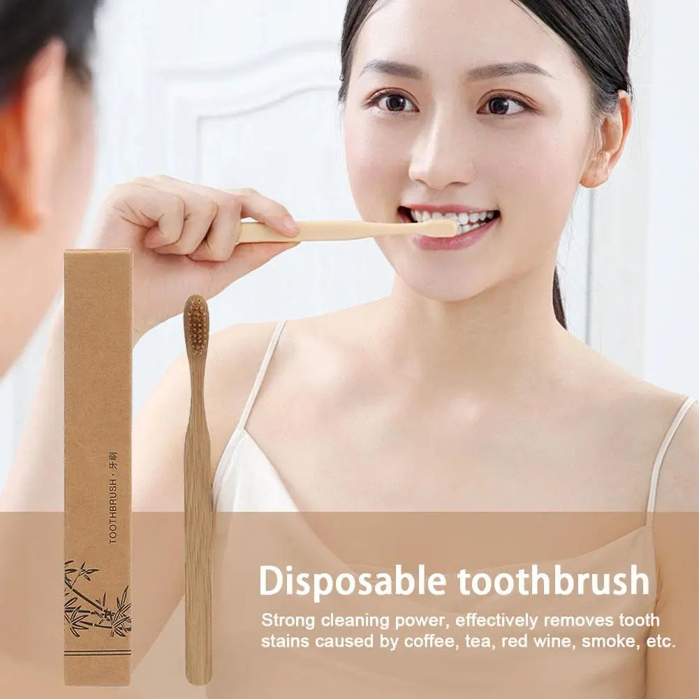Bamboo Toothbrush | Soft Bristles, Eco-Friendly, 1 or 50 Pack Bamboo Toothbrush QXL