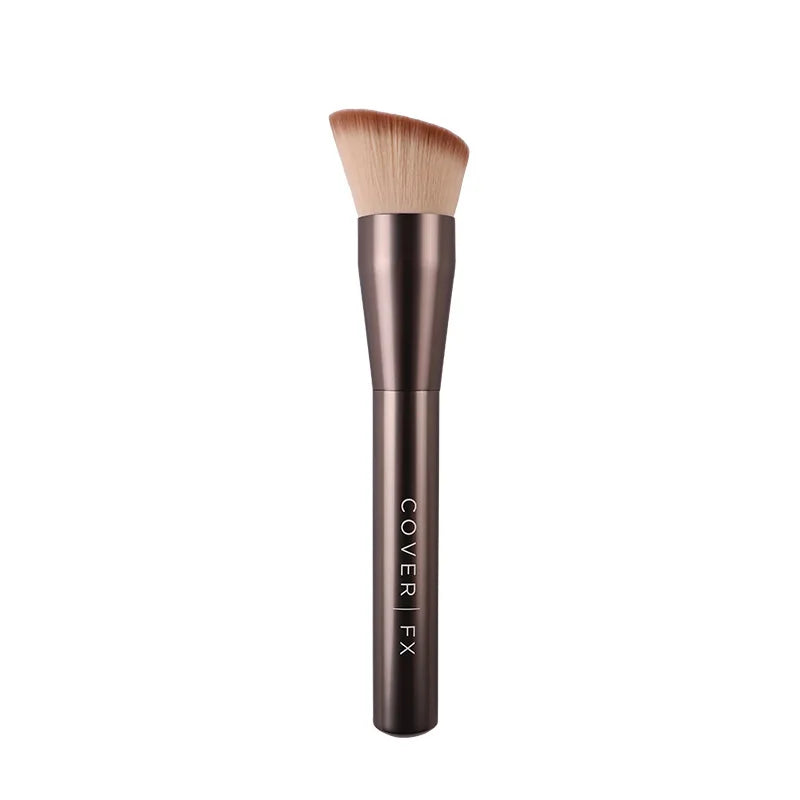Cover FX Foundation Powder Brush | Soft Fiber Wooden Handle Foundation Makeup Brush QXL 003