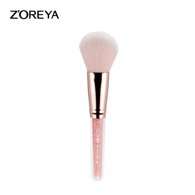 ZOREYA Pink Loose Powder Makeup Brush | Diamond Handle Loose Powder Brush QXL Powder brush