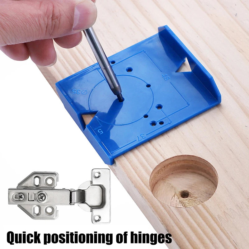 2-Pack Hinge Drilling Locator | Cabinet Door Woodworking Jig Hinge Drilling Jig QXL