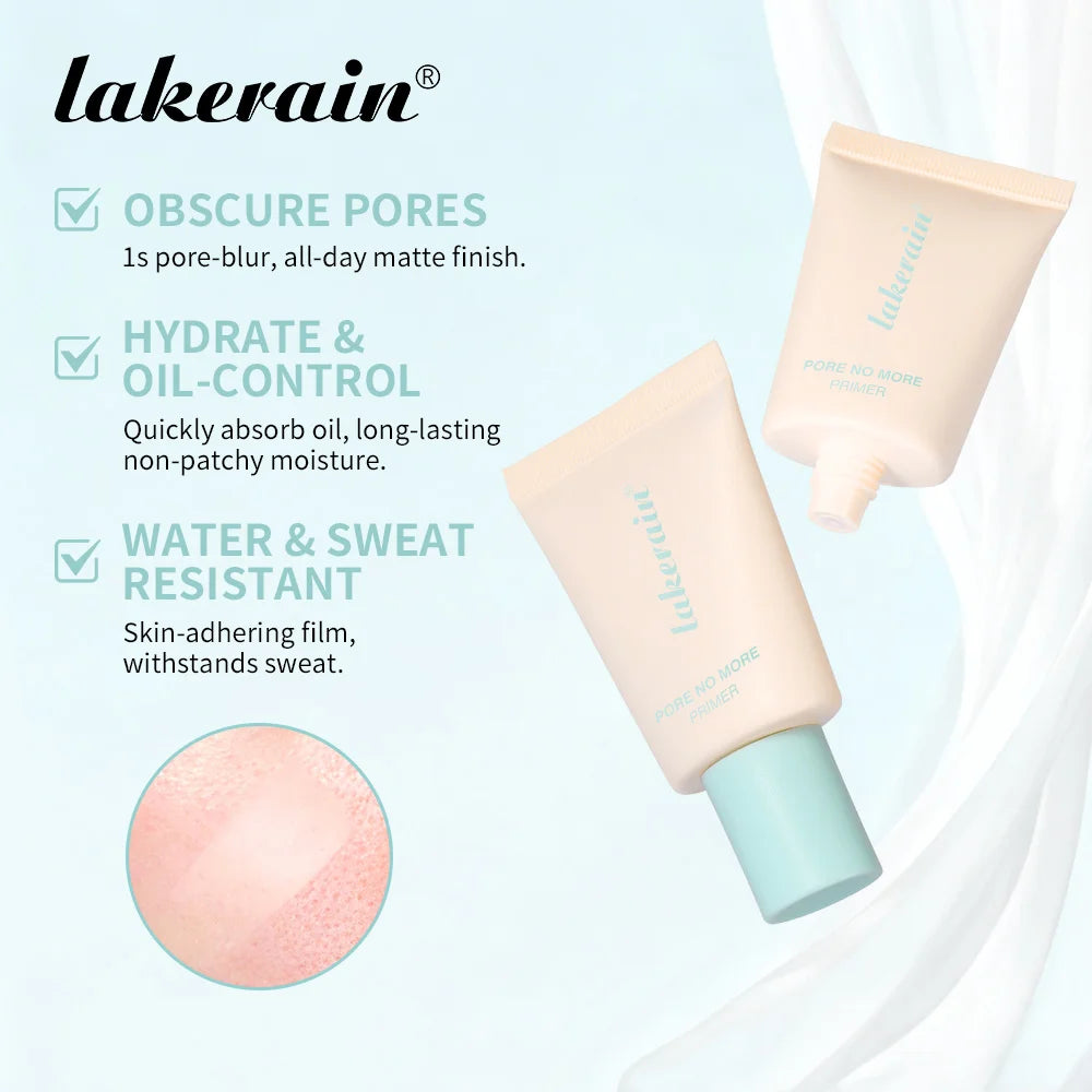 Lakerain Pore No More Primer | Oil Control Matte Face Base Makeup Face Primer QXL