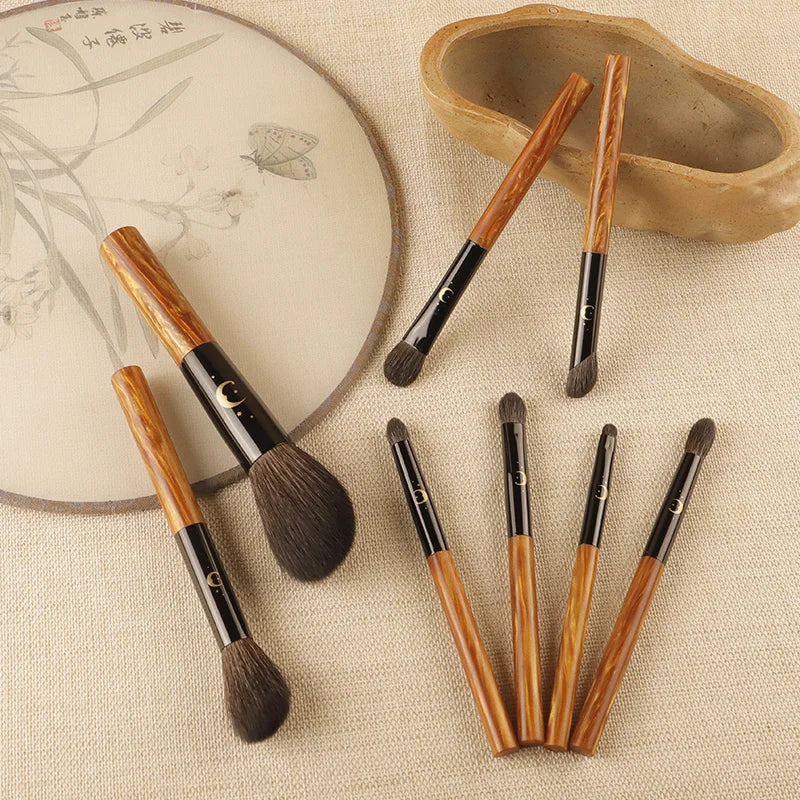 EIHODO Star Moon 8-Piece Makeup Brush Set | Goat & Horse Hair Makeup Brush Set QXL