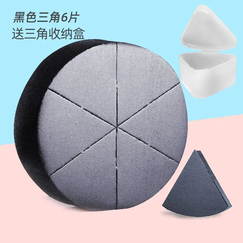 Triangular Black Sponge Makeup Puff | Dry & Wet, All Skin Makeup Sponge Puff QXL black
