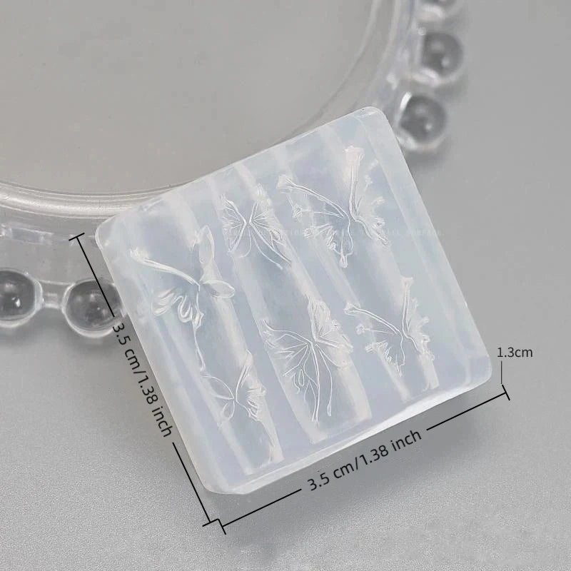 3D Butterfly Silicone Nail Art Mold | Reusable DIY Mold Nail Art Mold QXL 1