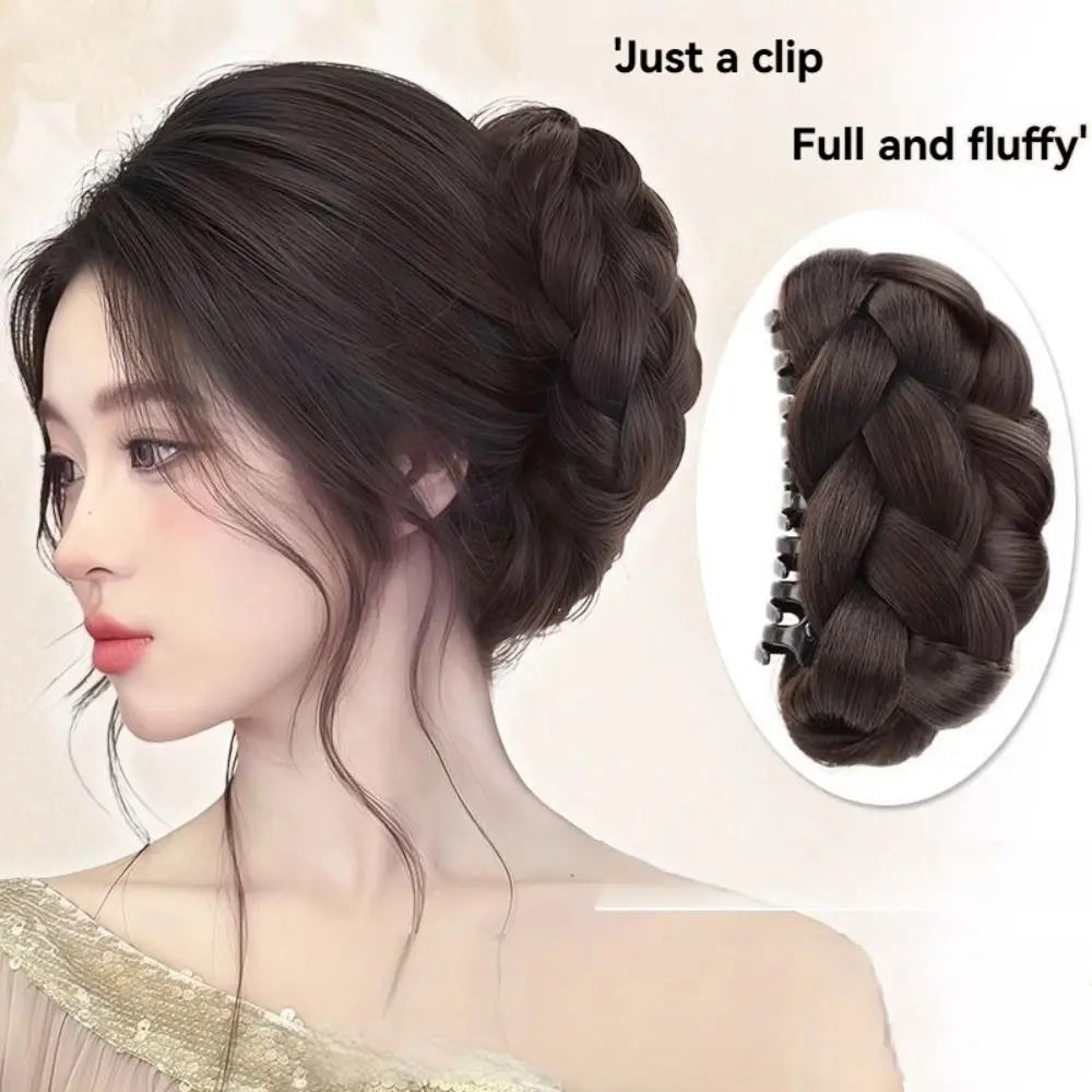 Synthetic Hair Bun Claw Clip | Fluffy Updo Hairpiece Clip-In Bun Hairpiece QXL