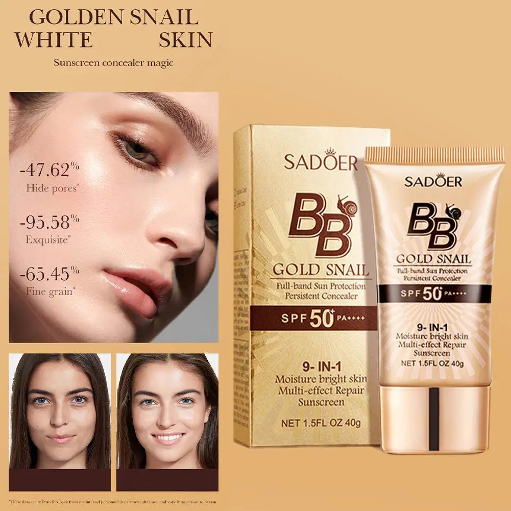 BB Cream SPF50+ Full Coverage Hydrating Tinted Moisturizer BB Cream Foundation QXL