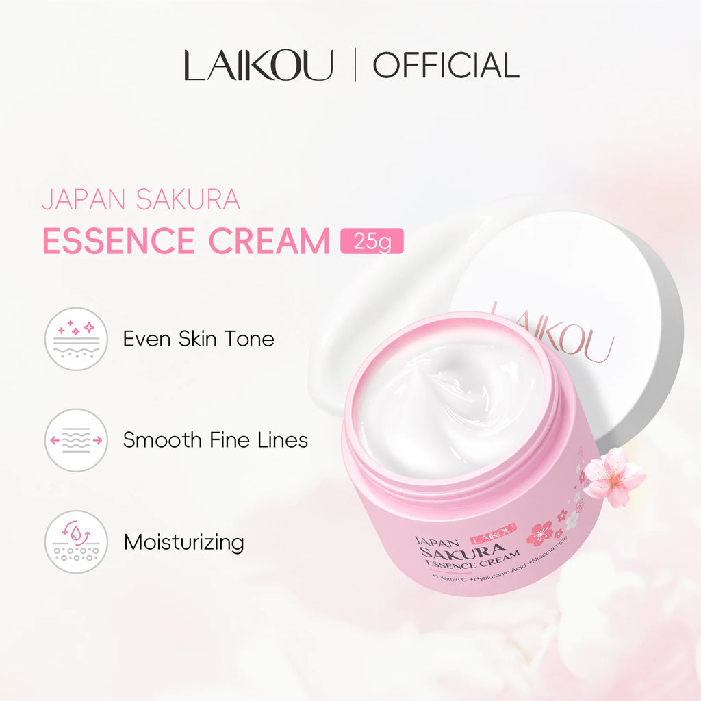 LAIKOU Sakura Hydrating Face Cream | Niacinamide & Vitamin C Hydrating Face Cream QXL