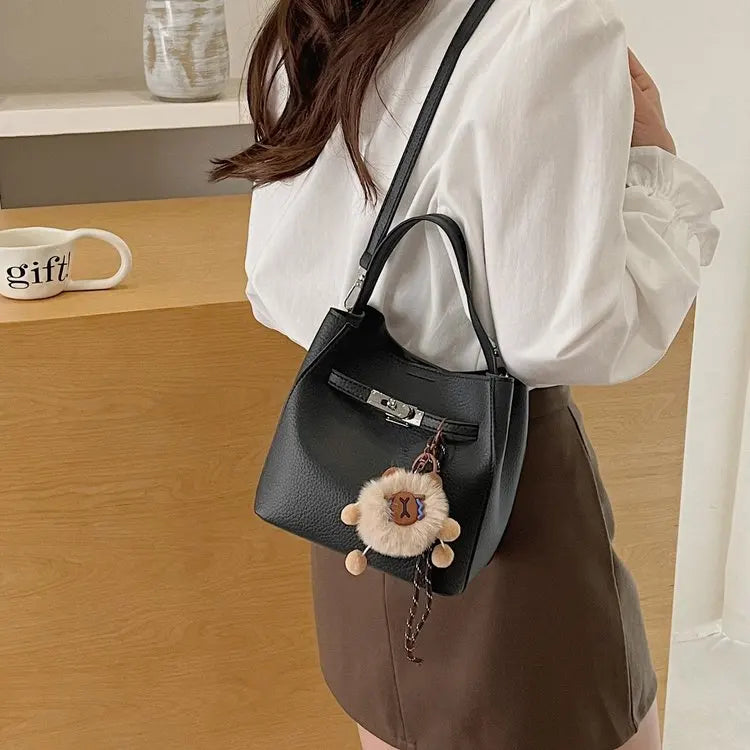 Women's Luxury Leather Tote Bag | Classic Vintage Style Luxury Tote Bag QXL black