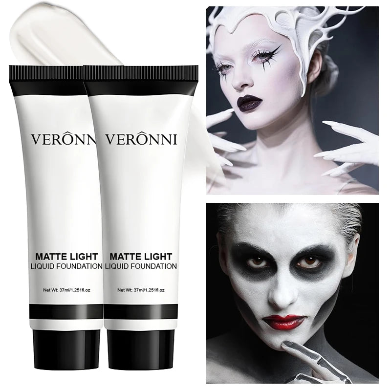 VERONNI Pure White Face Paint Foundation | Halloween Clown COS Face Paint Foundation QXL