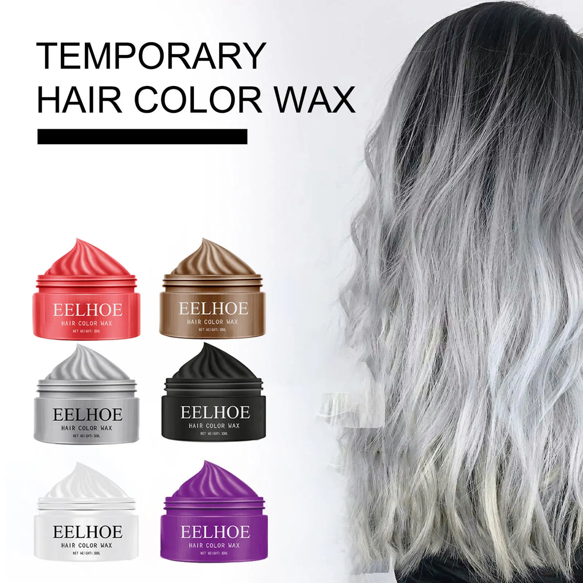Eelhoe 30ml Temporary Hair Color Wax | Brows & Beards Temporary Hair Color Wax QXL