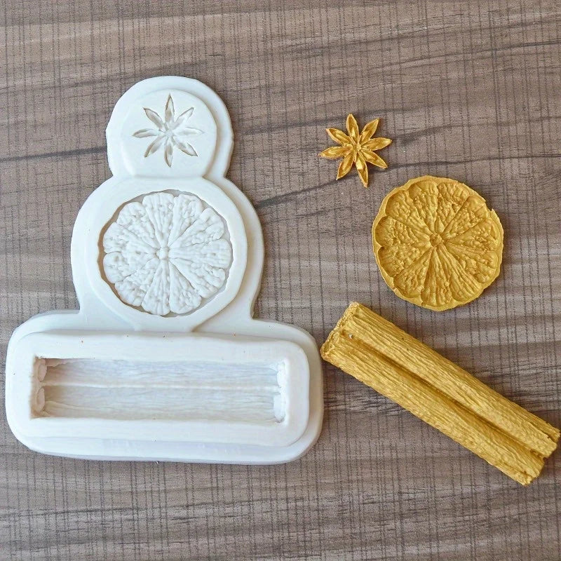 Branch & Lemon Silicone Mold for Soap & Candle Making Craft Silicone Mold QXL