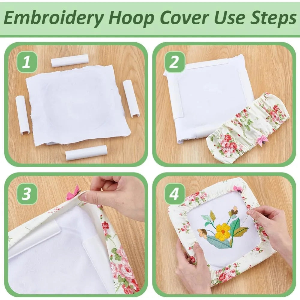 8x8" Cross Stitch Hoop Cover | Q-Snap Frame Grime Guard Embroidery Hoop Cover QXL