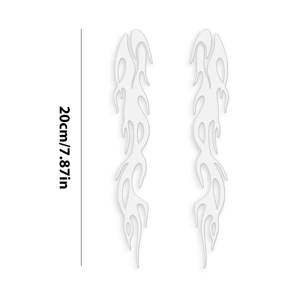 Reflective Flame Stickers – Waterproof Car & Motorcycle Decals Motorcycle Decal Stickers QXL White