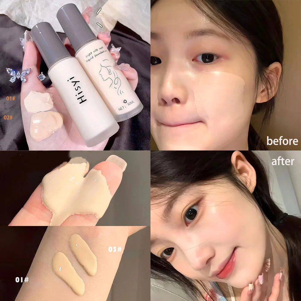 HISYI Silky Liquid Foundation BB Cream Concealer – 30ml Liquid Foundation QXL