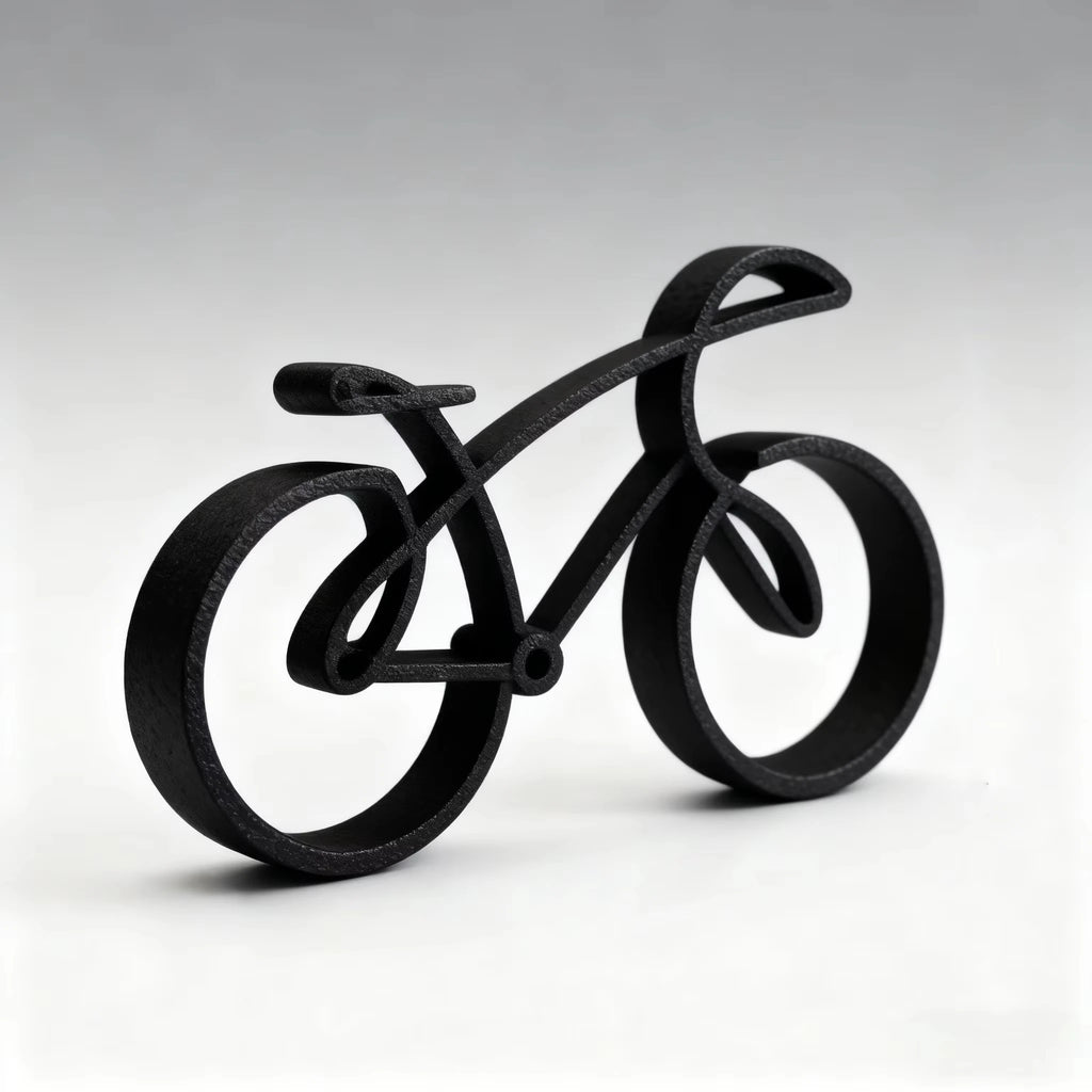 Minimalist 3D Printed Bike Sculpture | Cyclist Desk Décor Gift Desk Sculpture QXL