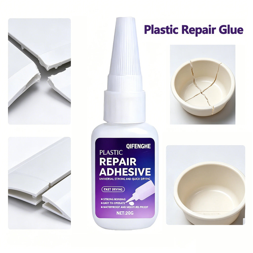 Quick-Dry Plastic Bond Adhesive | Strong Repair Glue Repair Adhesive Glue QXL