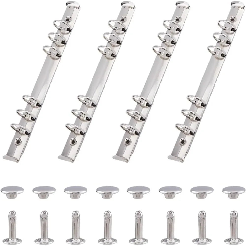 4-Pack A5 6-Ring Binder Mechanism Replacement Kit + Screws Ring Binder Mechanism QXL