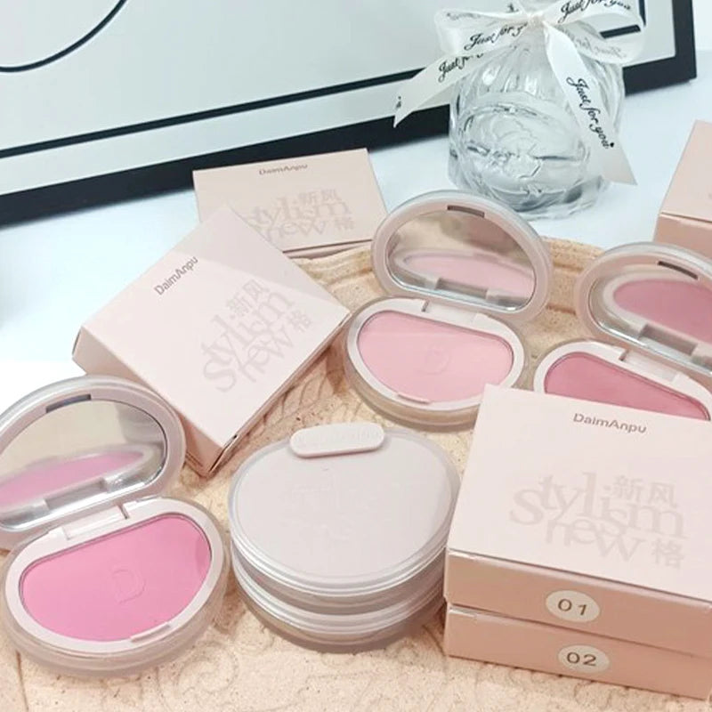 Monochrome Blush Powder | Highlighter & Natural Glow Finish Blush Setting Powder QXL