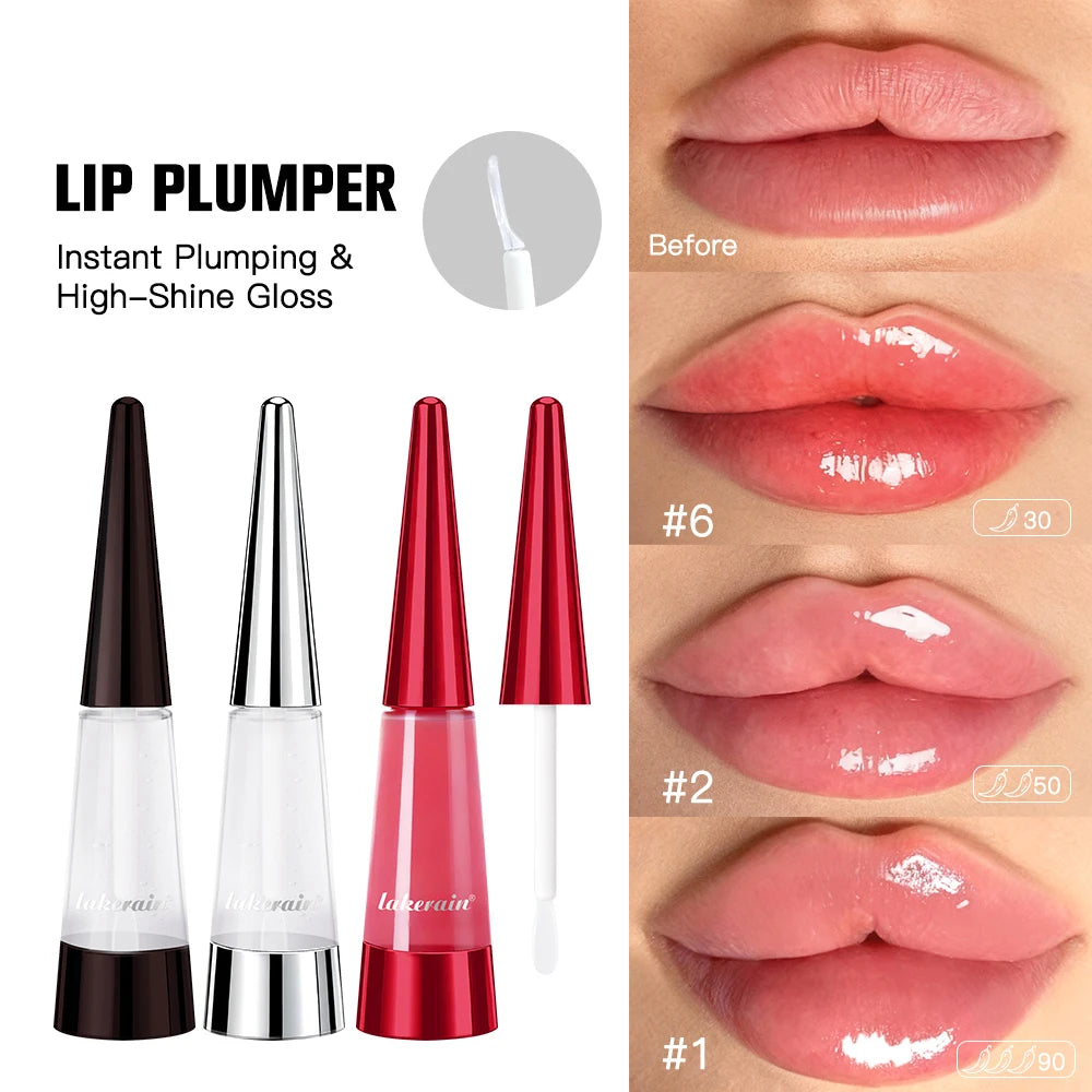 Lakerain Lip Plumper Gloss | Moisturizing & Fragrance Free Lip Plumper Gloss QXL
