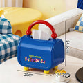 Cute Cartoon Tissue Box Holder with Handle & Storage Tray Tissue Box Holder QXL Style C