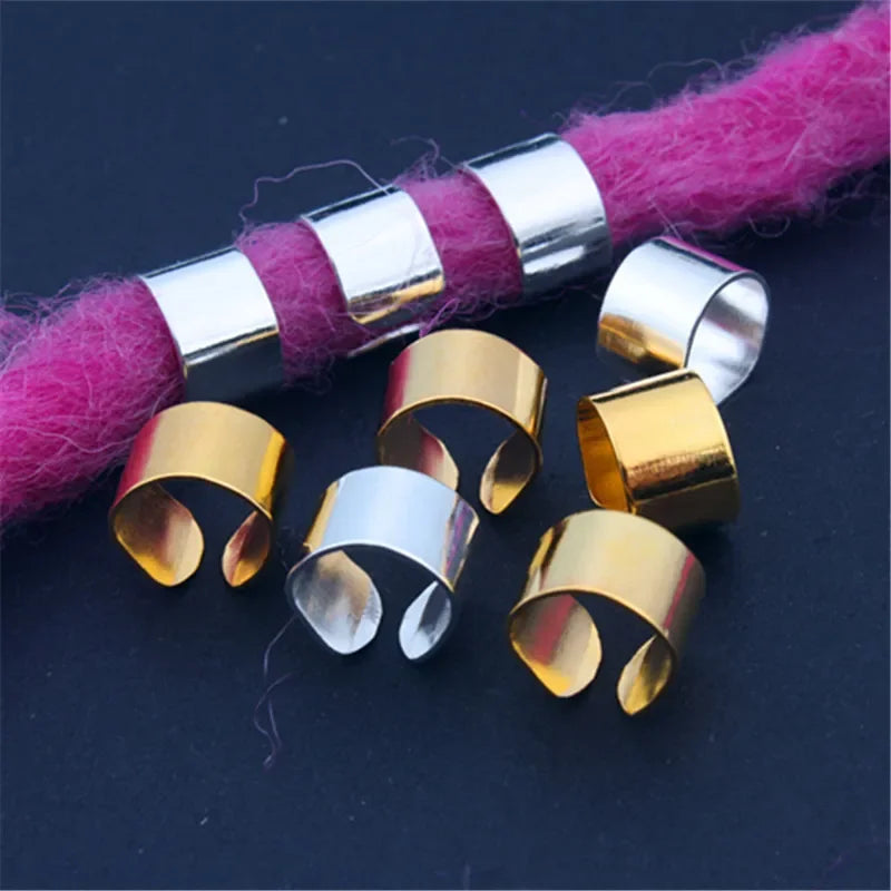 10-Pack Metal Dreadlock Hair Rings, Braid Beads & Beard Cuffs Hair Ring Cuffs QXL 20pcs mix
