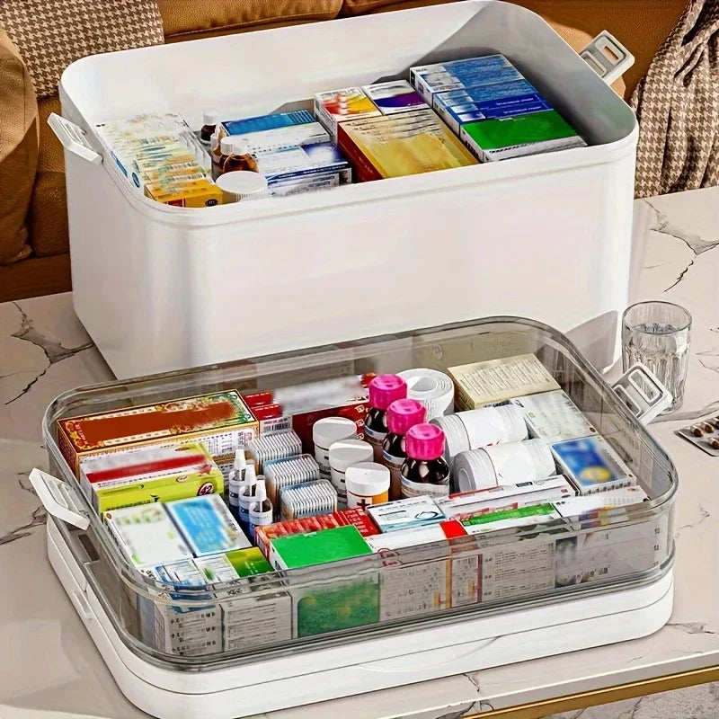 Waterproof Multi-Layer Pill Organizer Box | Large Capacity Pill Storage Organizer QXL