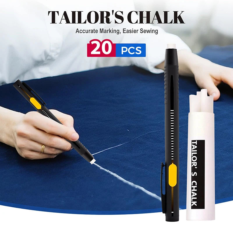 2-Pack Heat-Erasable Fabric Marker Pens + 20 Refills | Sewing Fabric Marker Pen QXL