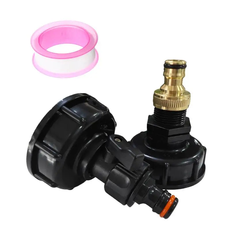 IBC Tank Valve Adapter 60mm Thread 1/2" & 3/4" Hose Connector Tank Valve Adapter QXL