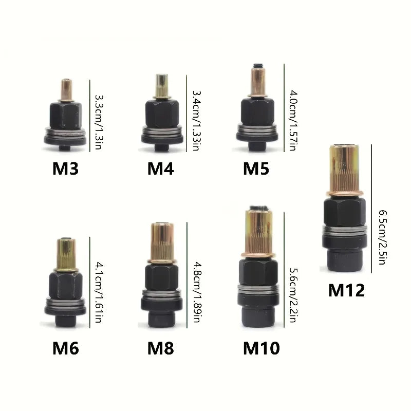 M3–M12 Rivet Nut Tool Kit | Carbon Steel Manual & Drill Set Rivet Nut Tool Kit QXL