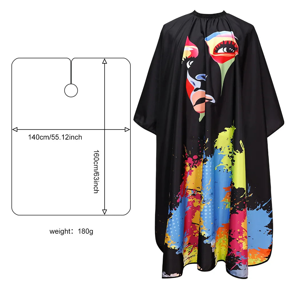 Doodle Camo Barber Cape | Anti-Static Hair Cutting Apron Barber Salon Cape QXL Chunya Textile