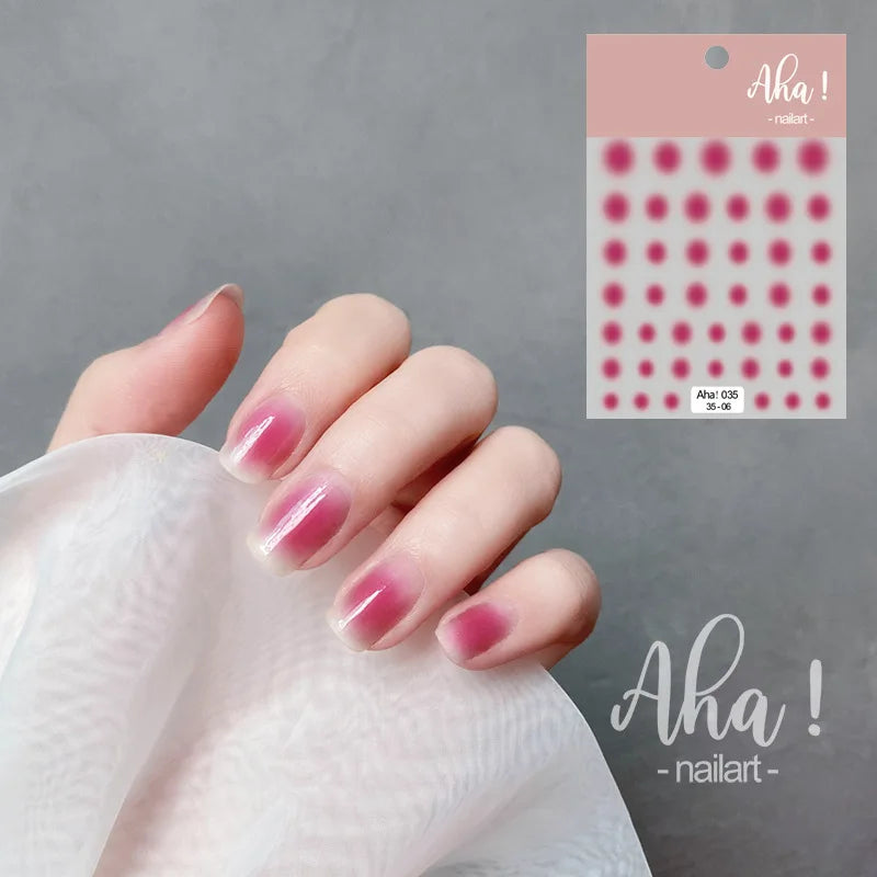 3D Halo Gradient Nail Art Stickers | Acrylic Decal Sliders Nail Art Stickers QXL