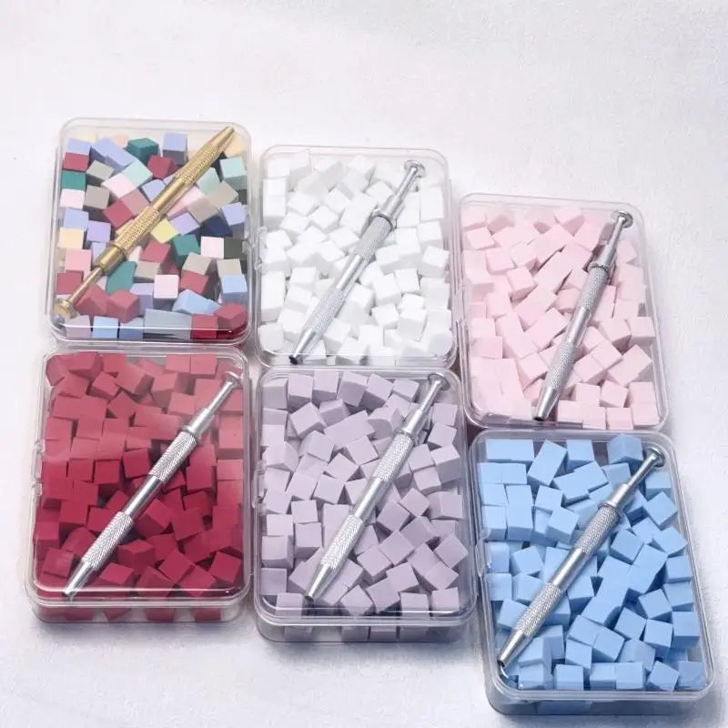 100-Pack Gradient Sponge Brushes for Nail Art Gel & Glitter Nail Art Sponge Brush QXL