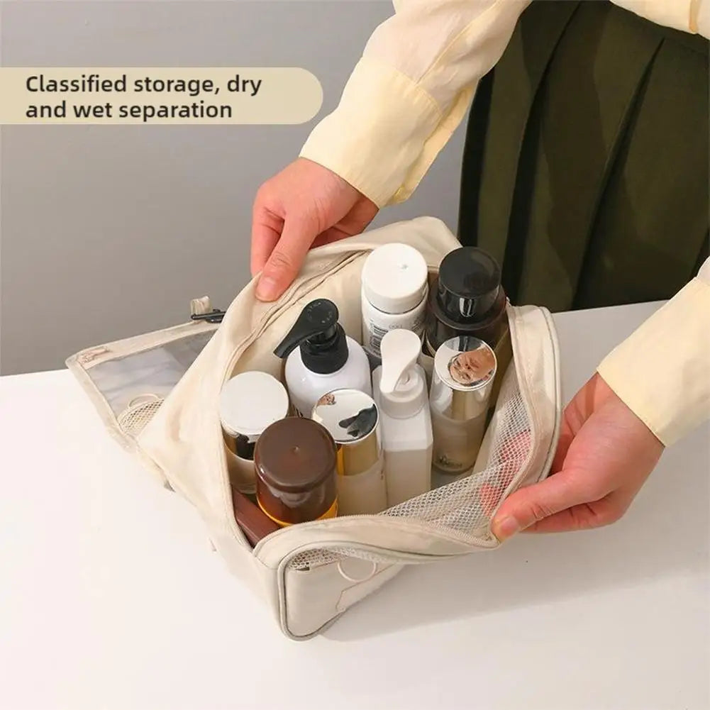 Foldable Hanging Travel Toiletry Bag with Hook | Waterproof Hanging Toiletry Bag QXL
