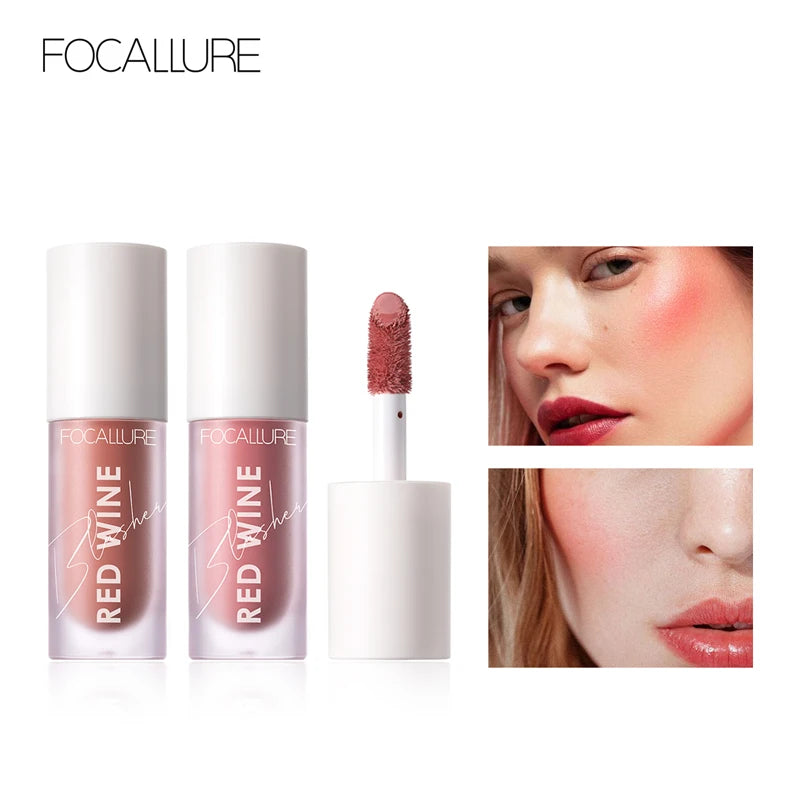 FOCALLURE Liquid Blush – 4 Shades Long-Lasting Matte Finish Liquid Blush QXL