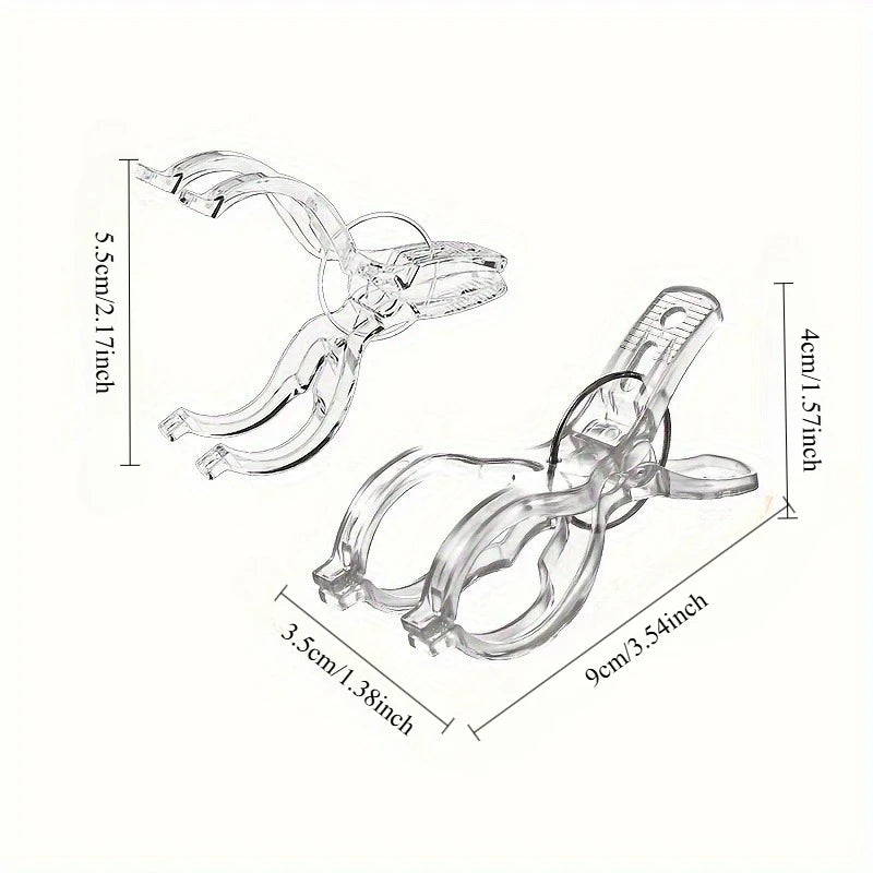 Transparent Windproof Clothes Pegs | Strong Plastic Laundry Pins Laundry Clothes Pegs QXL