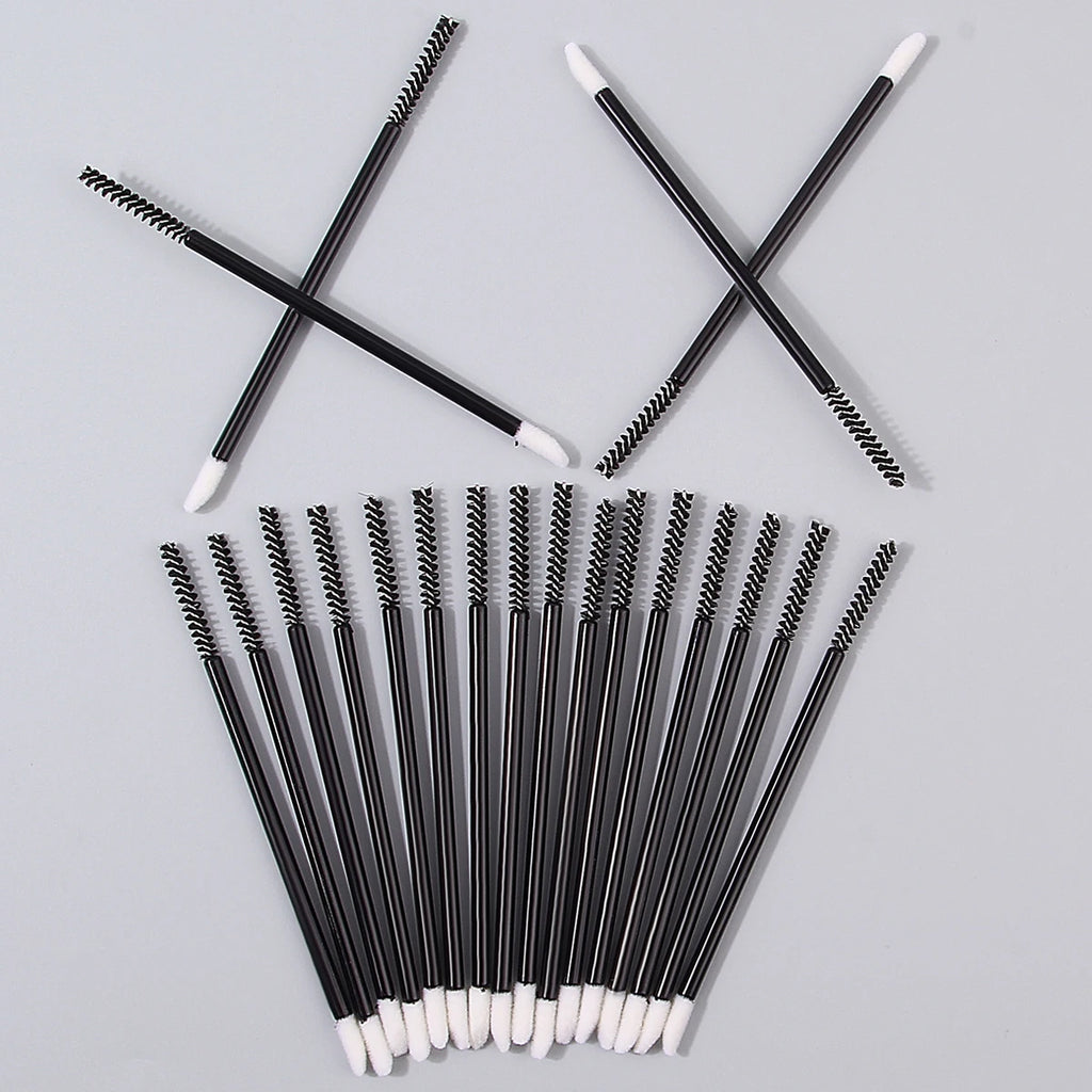 20-Pack Double-Sided Spiral Eyelash Eyebrow & Lip Brush Set Makeup Brush Set QXL
