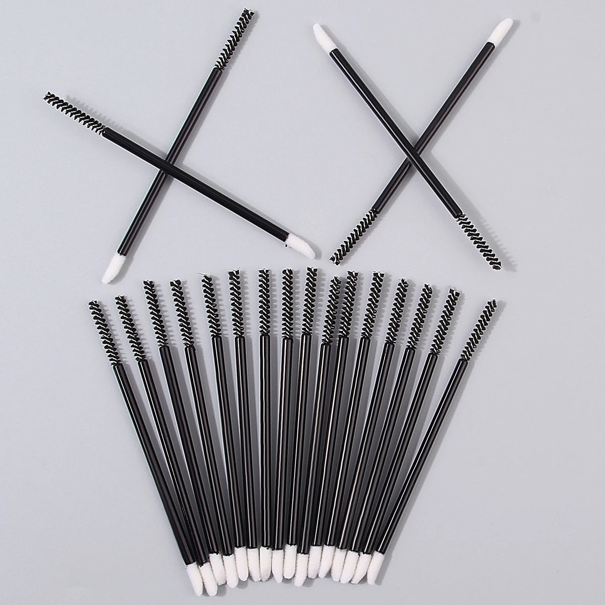 20-Pack Double-Sided Spiral Eyelash Eyebrow & Lip Brush Set Makeup Brush Set QXL