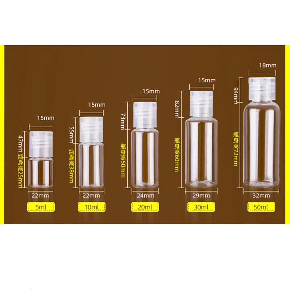 Refillable PET Plastic Bottles 5–100ml | Travel Cosmetic Containers Refillable Cosmetic Bottle QXL