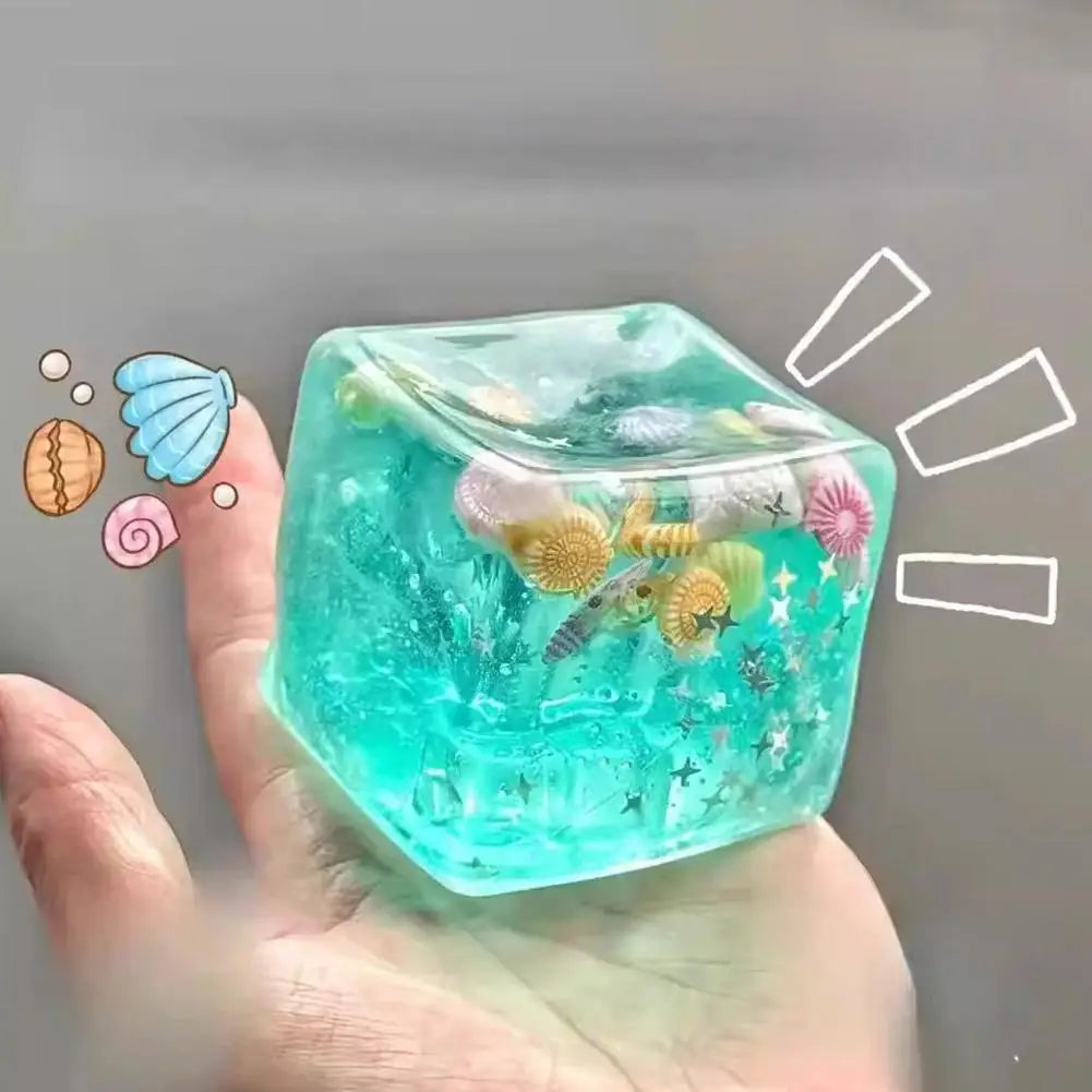 3D Ocean Shell Sensory Squeeze Cube | Squishy Fidget Toy Sensory Fidget Toy QXL