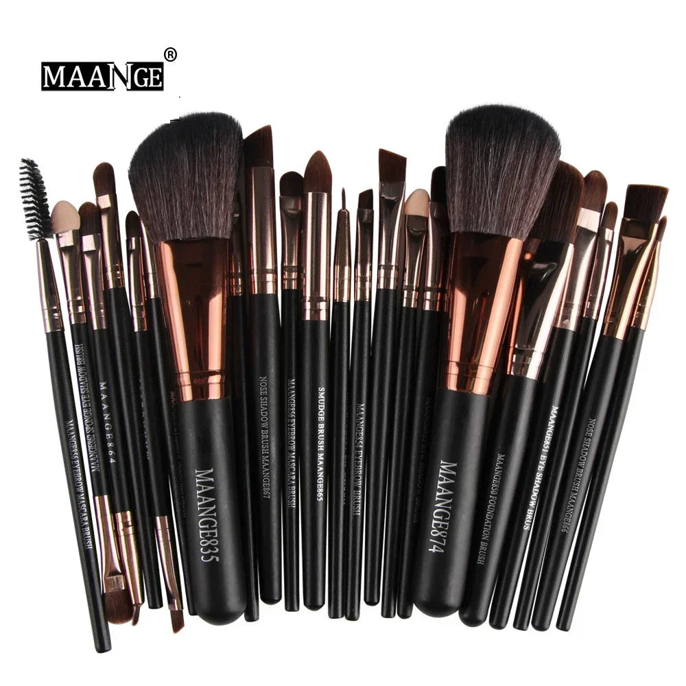 Professional Makeup Brush Set 3/13/22 Pcs – Face & Eye Kit Makeup Brush Set QXL 22pcs Coffee