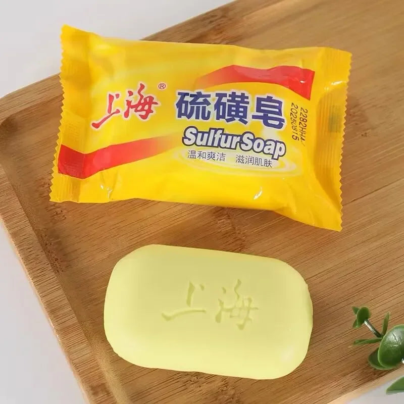 5-Pack Shanghai Sulfur Soap | Deep Cleansing Face & Body Bar Cleansing Soap Bar QXL
