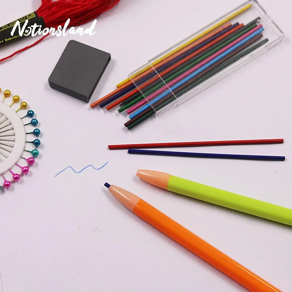 Tailor's Chalk Marker Pencil & 20 Color Refills | Sewing Kit Tailor's Chalk Marker QXL