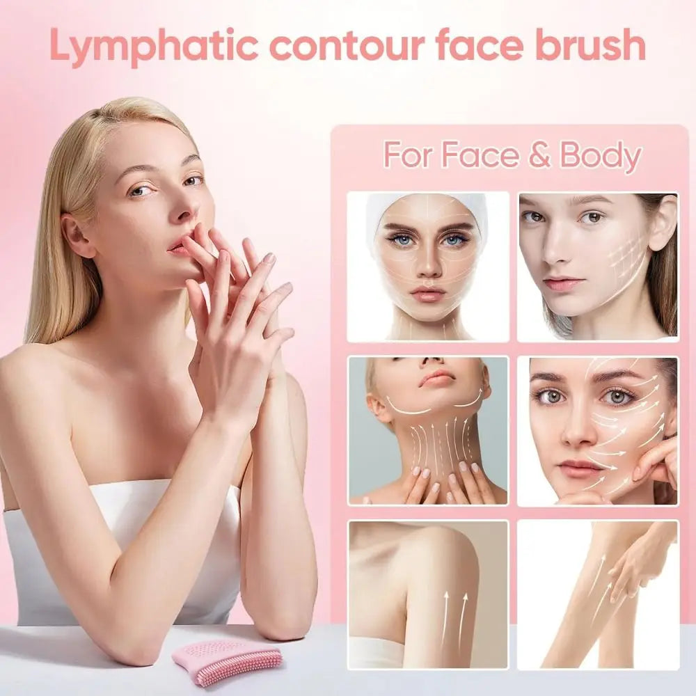 Silicone Face Massage Brush | Skin Sculpting Contouring Tool Facial Massage Brush QXL