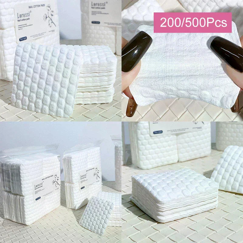 200/500-Pack Lint-Free Nail Cotton Wipes & Polish Remover Pads Nail Remover Wipes QXL