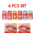Julystar 6-Pack Shimmer Lip Gloss | Buildable Tint, Mini Can Set Shimmer Lip Gloss Set QXL 6 Colors 6 Pack