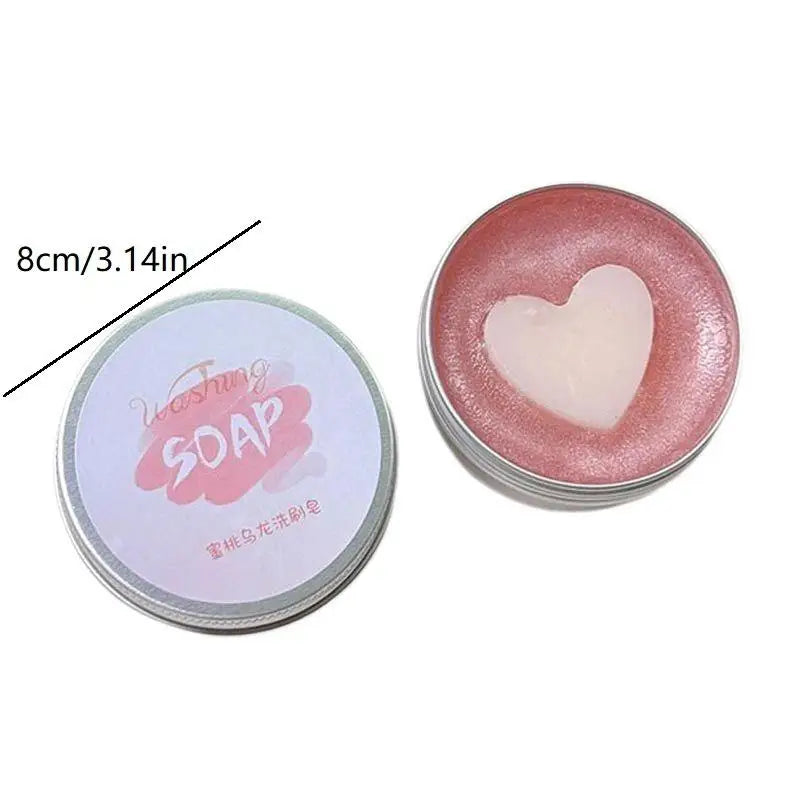 Makeup Brush Cleaning Soap & Silicone Pad Set | Plant-Based Brush Cleaning Soap QXL