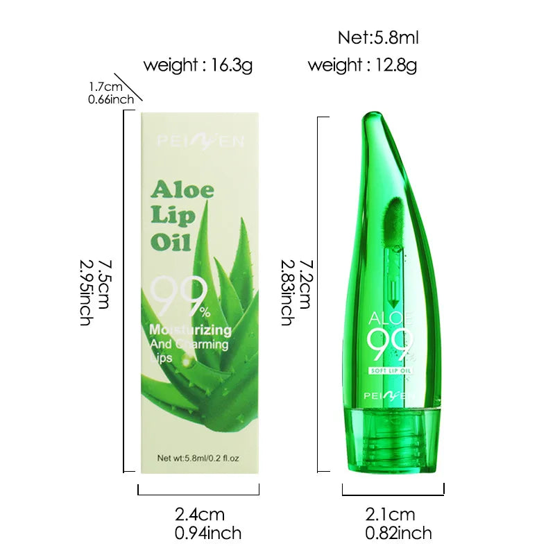 Aloe Vera Moisturizing Lip Balm | Clear Gel Brush Tip 5.8ml Lip Balm QXL