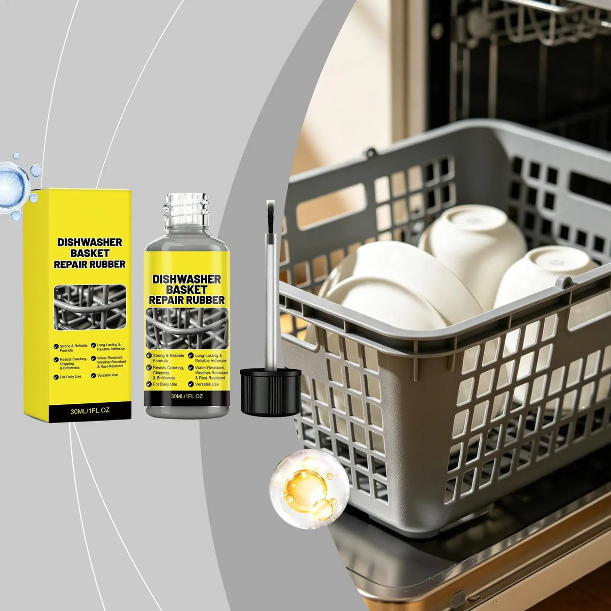 30ml Dishwasher Rack Repair Coating | Waterproof Rust-Proof Rack Repair Coating QXL