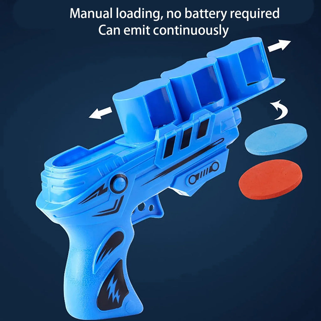 25-Round EVA Flying Disc Launcher – Kids Outdoor Toy Gun Kids Flying Disc Toy QXL