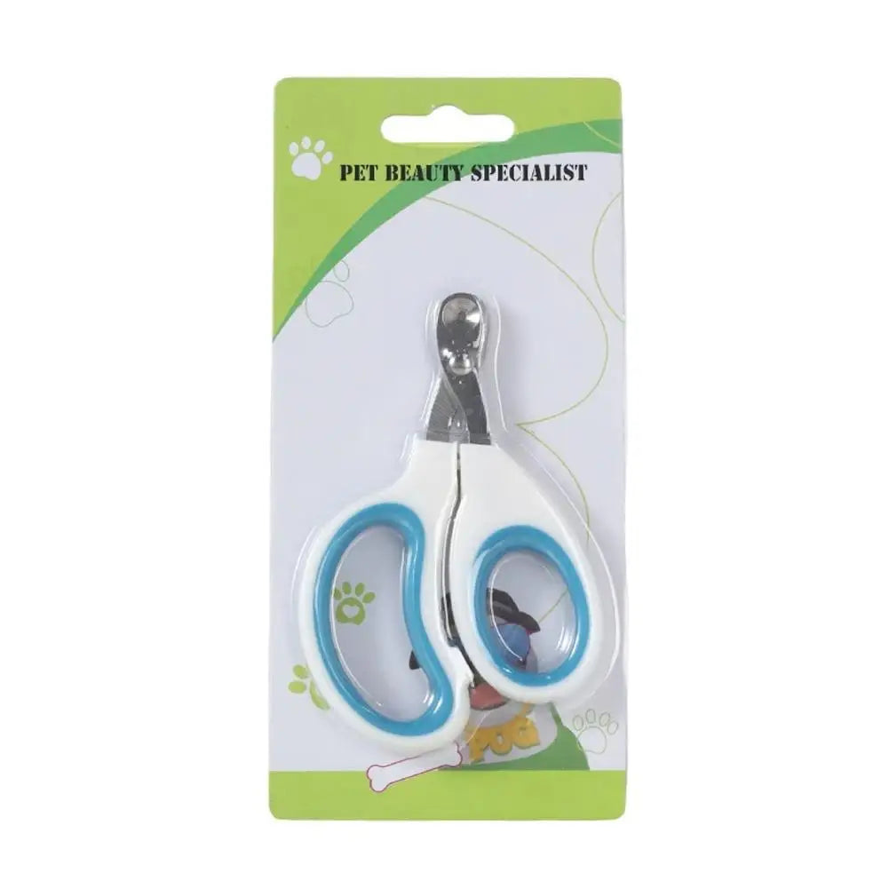 Pet Nail Scissors | Round-Hole Claw Trimmer for Cats & Dogs Pet Nail Trimmer QXL blue